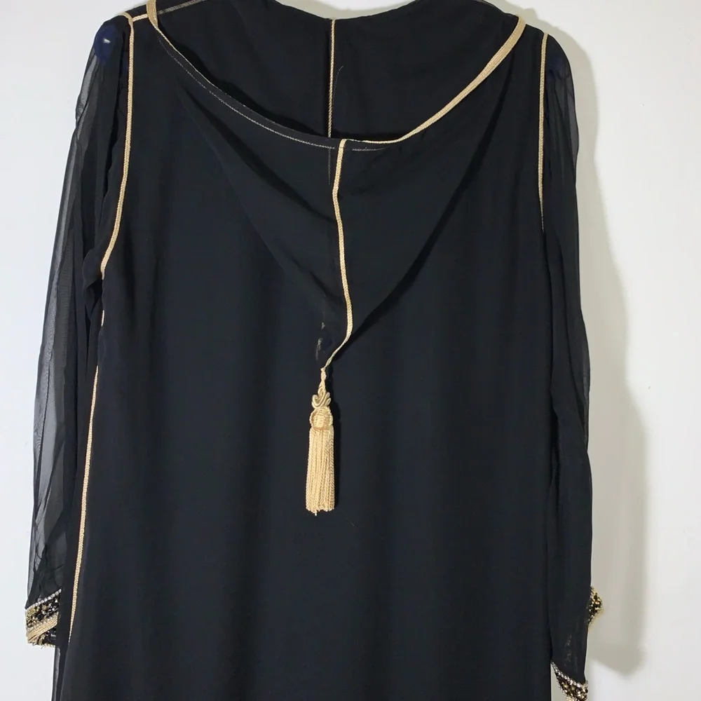 Black Moroccan kaftan - Picture 8 of 10